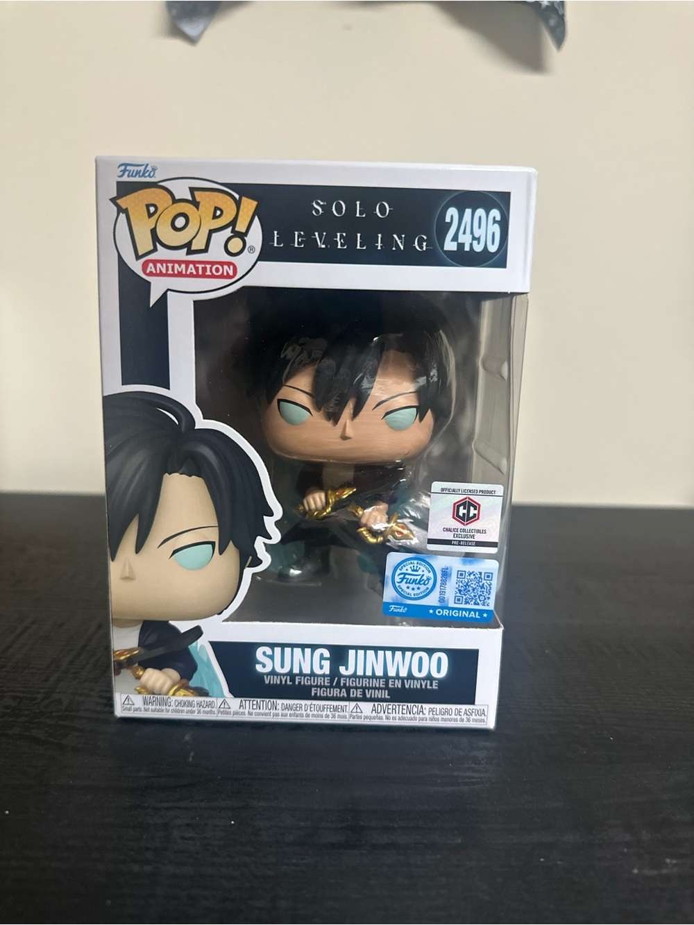 Funko POP! Solo Leveling: Sung Jinwoo #2496 Chalice Pre Release With Protector